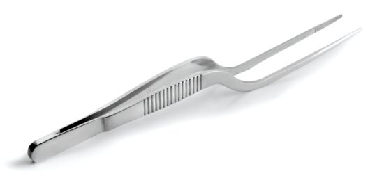 Pinza servir inox precision curva 16cm