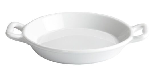 Cazuela porcelana blanca c/asas 20x17