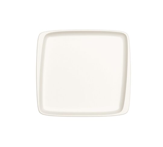 Plato postre bonna moove blanco 22x20