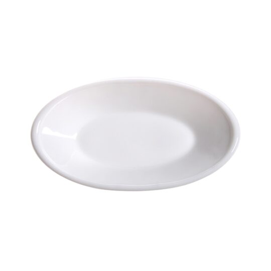 Rabanera oval cristal blanca 16cm 6uds