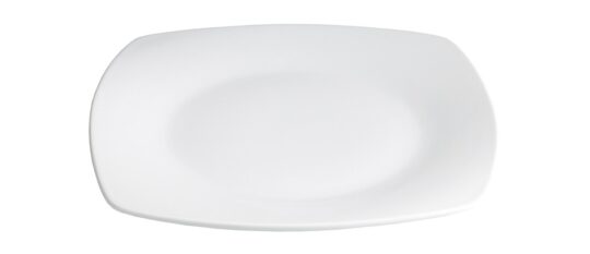 Plato pan cuadrado Kenia blanco 15x15