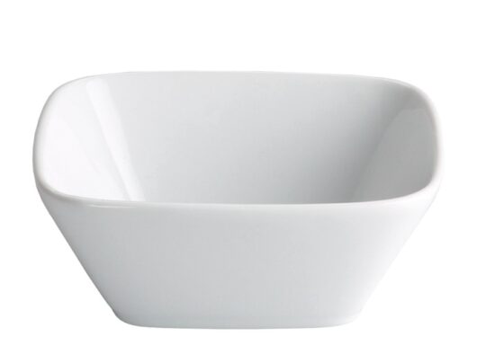 Bol porcelana cuadrado Reims blanco 8x8