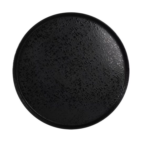 Plato melamina negro 28x3 cm.