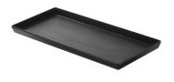 Fuente melamina rectangular negra 53x16.2x2.5 Mallorca