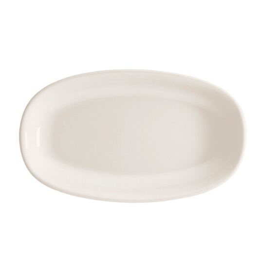 Fuente oval porcelana blanca Gourmet Bonna 34x19.5 cm.
