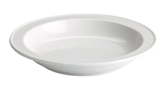 Plato hondo porcelana ala estrecha 23 cm.