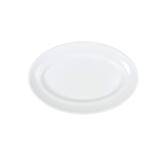 Fuente oval melamina blanca sotavento 25x17 cm.