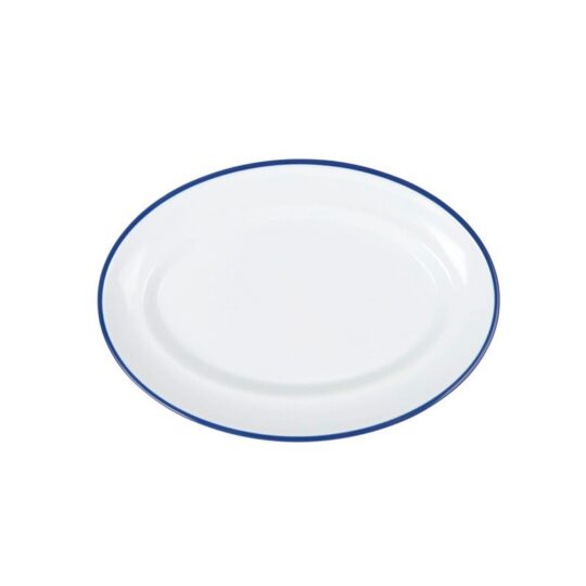 Fuente rectangular honda melamina f/azul 20x15 cm.