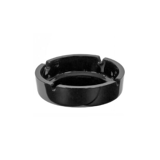 Cenicero cristal negro redondo 10cm