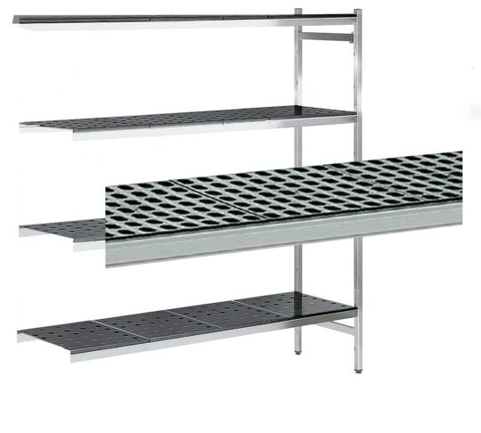 Estantería aluminio/polipropileno 4 niveles 1816x570x1700 mm Distform EAL00228