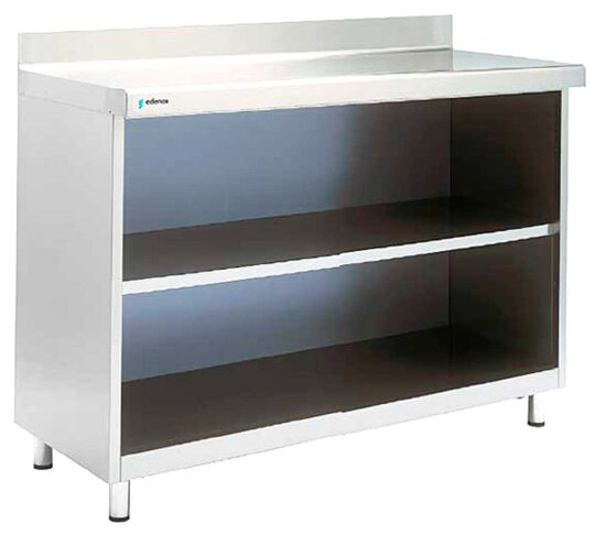Mueble estanteria acero inox,  2 estantes,  dimensiones: 1000x600x1050 mm. Fagor