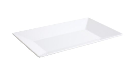 Bandeja rectangular melamina blanca 53x32x1.5 cm