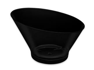 Bol/vaso redondo bajo asimetrico negro 25 ud.