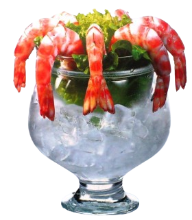Copa más cuenco cristal coktail marisco 6 ud.
