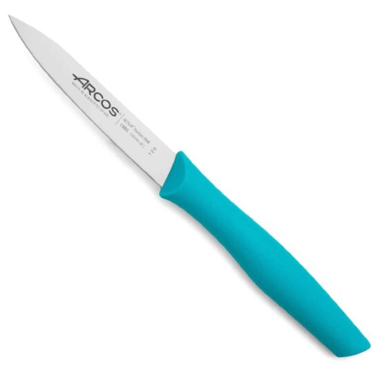 Cuchillo cocina puntilla mango turquesa
