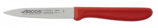 Cuchillo arcos cocina puntilla mango rojo