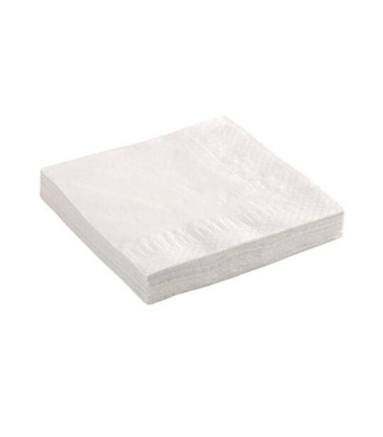 Servilleta papel 40x40 blanca 100uds