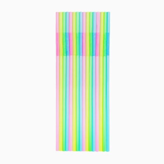 Cañitas flexibles PLA colores 5mm 21cm 250uds
