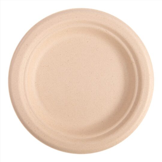 Plato carton kraft 18cm 50uds