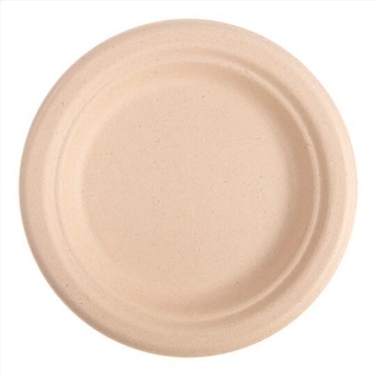 Plato carton kraft 23cm 50uds