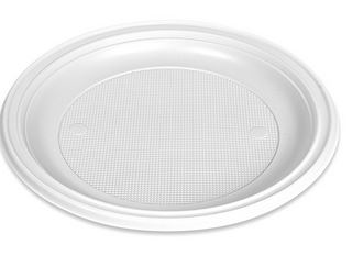 Plato plastico reutilizable 20cm 100uds