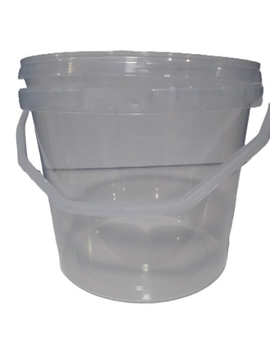 Envase plastico cubo translucido con asa+tapa 5.5L