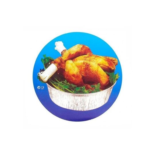 Tapa envase aluminio redondo estampada 125uds