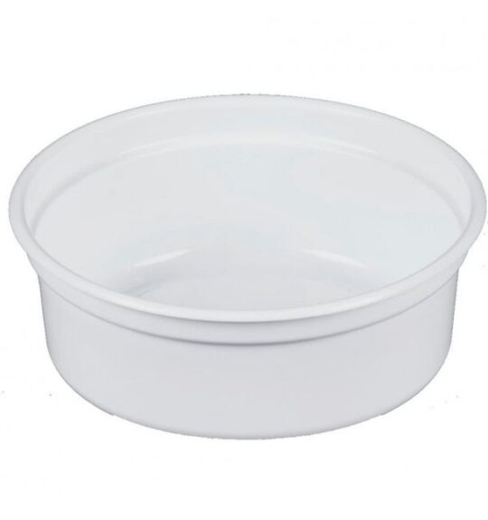 Envase plastico tarrina blanca redonda 250 50uds