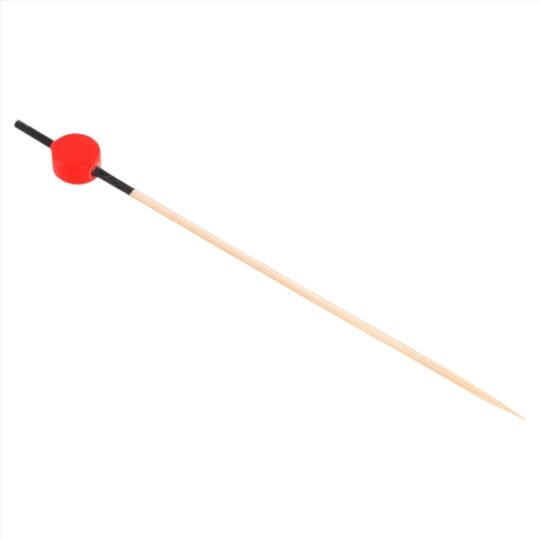 Pincho madera con adorno rojo/negro/blanco 30 unds