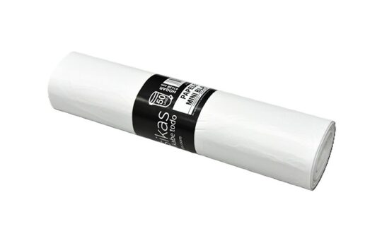 Bolsa basura 36x41 con cierre blanca 8L 50uds