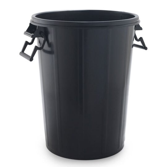 Cubo basura plastico negro sin tapa 100L