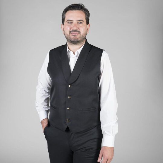 Chaleco smoking caballero negro T/L