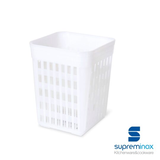 Escurrecubiertos cuadrado plastico blanco