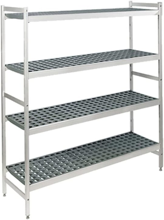 Estanteria aluminio-poliet. 4 niveles 1619x370x1700