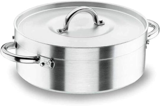Cacerola aluminio con tapa 28cm 7L