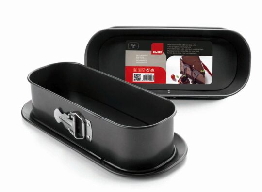 Molde desmontable oval cake negro 30x11cm