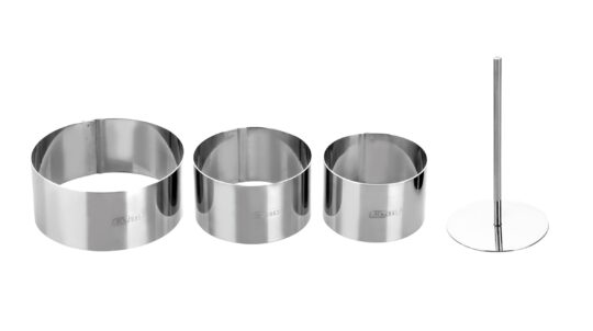 Molde aro con empujador inox redondo 7-8-10cm 3 aros