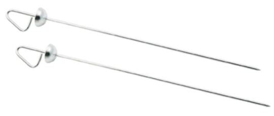 Brocheta espada inox 39cm 3uds