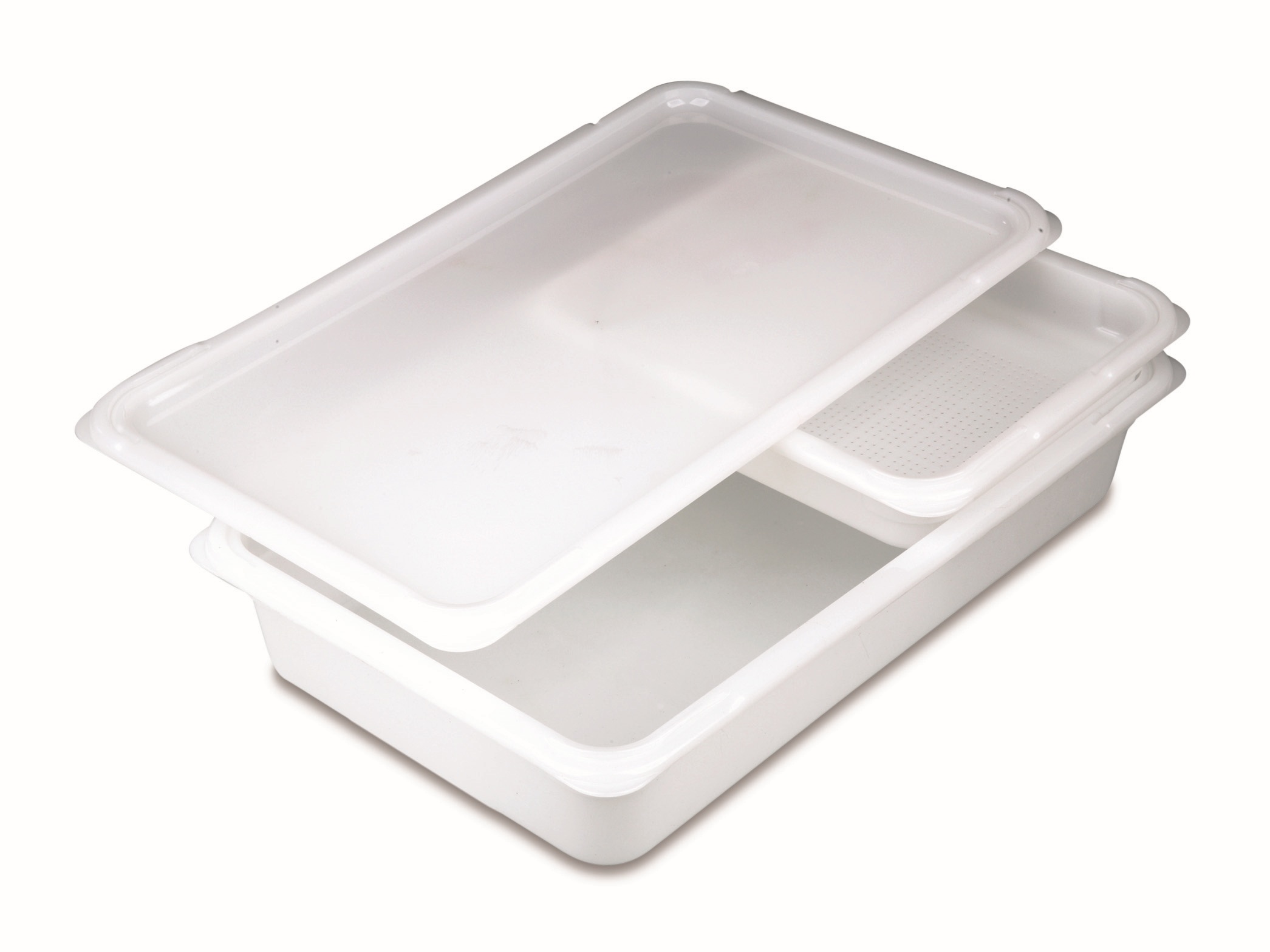 Harinero plastico con tapa 53x32cm