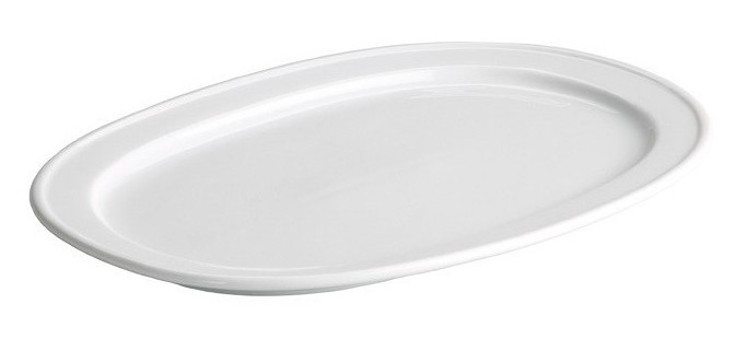 Fuente oval blanca 29cm