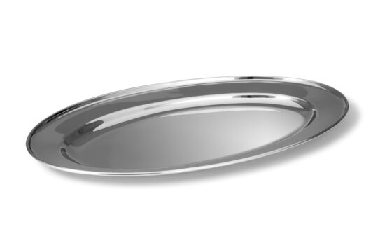 Fuente oval inox 50cm