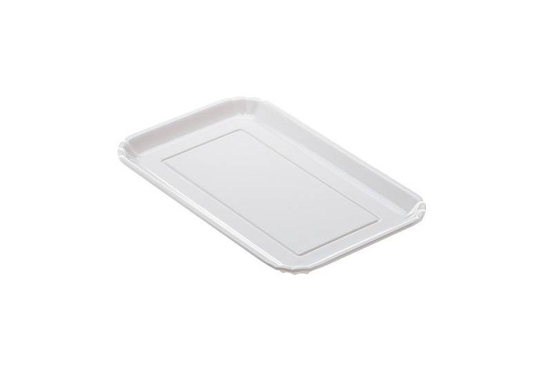 Bandeja melamina pastelera blanca 26x16 cm