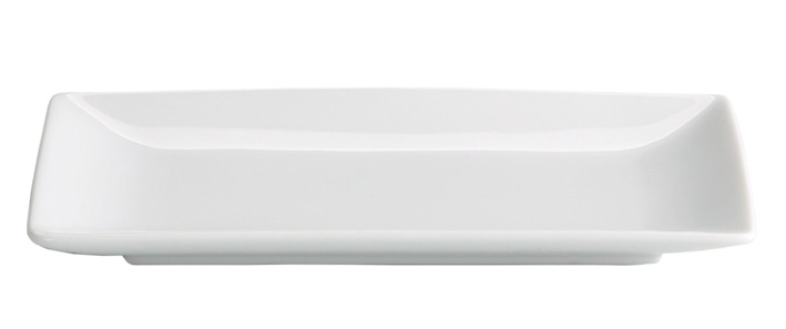 Fuente rectangular Ming blanca 20x13 cm