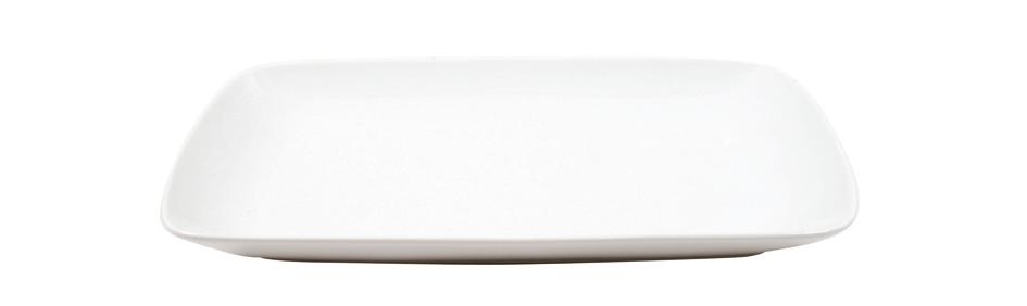 Fuente rectangular Kenia blanca 19x13 cm