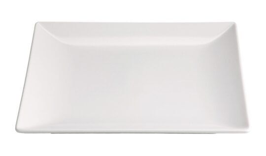 Plato llano cuadrado Stonware blanco 26x26 cm