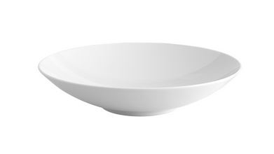 Plato pasta/ensaladera porcelana blanca Illusion 24 cm.