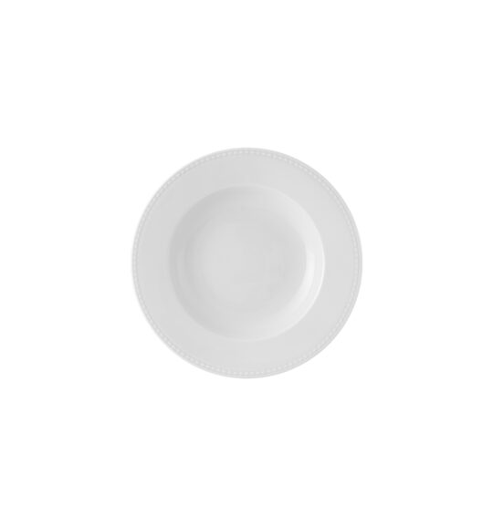 Plato hondo Perla blanco 24cm