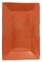 Fuente barro rectangular honda 39x29 cm