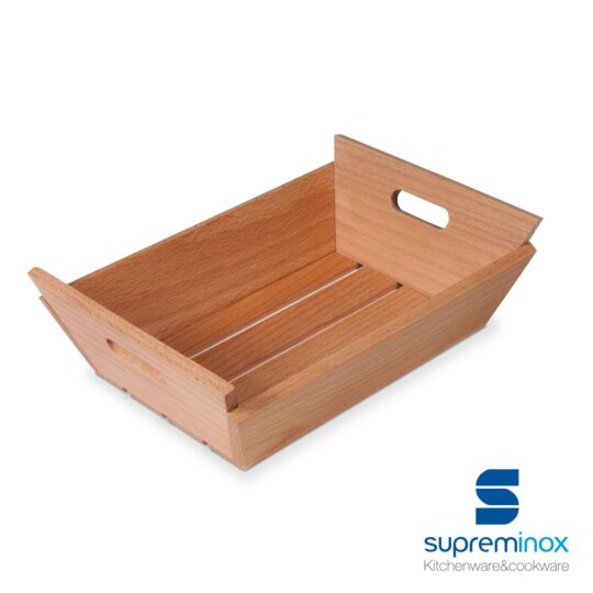 Caja madera mini rectangular con asas 24x16x7