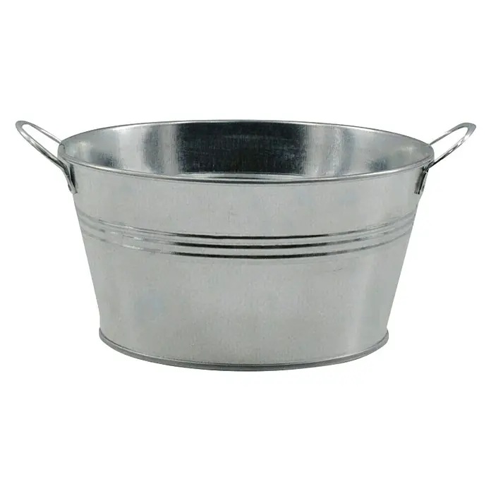 Recipiente galvanizado con asas 11x10cm 50cl